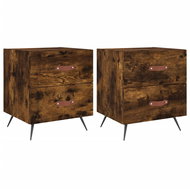 Shumee noční stolky 2 ks, kouřový dub 40 × 35 × 47,5 cm kompozitní dřevo, 827255 - Night Stand