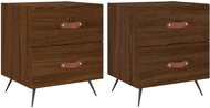 Shumee noční stolky 2 ks, hnědý dub 40 × 35 × 47,5 cm kompozitní dřevo, 827259 - Night Stand