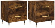 Shumee noční stolky 2 ks, kouřový dub 40 × 35 × 47,5 cm kompozitní dřevo, 827271 - Night Stand