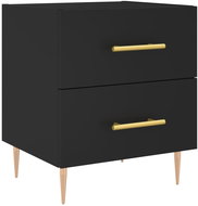 Shumee bedside table black 40 × 35 × 47,5 cm composite wood, 827278 - Night Stand