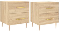 Shumee noční stolky 2 ks, dub sonoma 40 × 35 × 47,5 cm kompozitní dřevo, 827283 - Night Stand