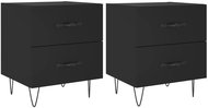 Shumee noční stolky 2 ks, černé 40 × 35 × 47,5 cm kompozitní dřevo, 827295 - Night Stand