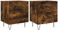 Shumee noční stolky 2 ks, kouřový dub 40 × 35 × 47,5 cm kompozitní dřevo, 827303 - Night Stand