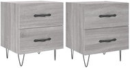 Shumee noční stolky 2 ks, šedé sonoma 40 × 35 × 47,5 cm kompozitní dřevo, 827305 - Night Stand