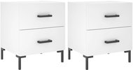 Shumee noční stolky 2 ks, bílé 40 × 35 × 47,5 cm kompozitní dřevo, 827309 - Night Stand