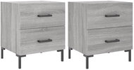 Shumee noční stolky 2 ks, šedé sonoma 40 × 35 × 47,5 cm kompozitní dřevo, 827321 - Night Stand