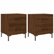 Shumee noční stolky 2 ks, hnědý dub 40 × 35 × 47,5 cm kompozitní dřevo, 827323 - Night Stand