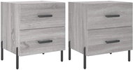 Shumee noční stolky 2 ks, šedé sonoma 40 × 35 × 47,5 cm kompozitní dřevo, 827337 - Night Stand