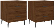Shumee noční stolky 2 ks, hnědý dub 40 × 35 × 47,5 cm kompozitní dřevo, 827355 - Night Stand