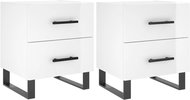 Shumee noční stolky 2 ks, lesklé bílé 40 × 35 × 47,5 cm kompozitní dřevo, 827361 - Night Stand