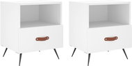 Shumee noční stolky 2 ks, bílé 40 × 35 × 47,5 cm kompozitní dřevo, 827373 - Night Stand