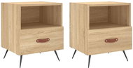 Shumee noční stolky 2 ks, dub sonoma 40 × 35 × 47,5 cm kompozitní dřevo, 827379 - Night Stand