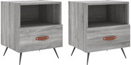 Shumee noční stolky 2 ks, šedé sonoma 40 × 35 × 47,5 cm kompozitní dřevo - Night Stand