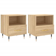 Shumee noční stolky 2 ks, dub sonoma 40 × 35 × 47,5 cm kompozitní dřevo, 827395 - Night Stand