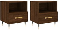 Shumee noční stolky 2 ks, hnědý dub 40 × 35 × 47,5 cm kompozitní dřevo, 827403 - Night Stand