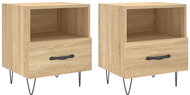 Shumee noční stolky 2 ks, dub sonoma 40 × 35 × 47,5 cm kompozitní dřevo, 827427 - Night Stand