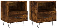 Shumee noční stolky 2 ks, kouřový dub 40 × 35 × 47,5 cm kompozitní dřevo, 827431 - Night Stand