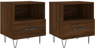 Shumee noční stolky 2 ks, hnědý dub 40 × 35 × 47,5 cm kompozitní dřevo, 827435 - Night Stand