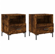 Shumee noční stolky 2 ks, kouřový dub 40 × 35 × 47,5 cm kompozitní dřevo, 827447 - Night Stand