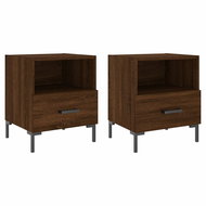 Shumee noční stolky 2 ks, hnědý dub 40 × 35 × 47,5 cm kompozitní dřevo, 827451 - Night Stand