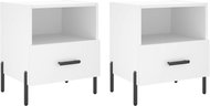 Shumee noční stolky 2 ks, bílé 40 × 35 × 47,5 cm kompozitní dřevo, 827453 - Night Stand