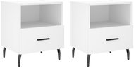 Shumee noční stolky 2 ks, bílé 40 × 35 × 47,5 cm kompozitní dřevo - Night Stand