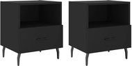 Shumee noční stolky 2 ks, černé 40 × 35 × 47,5 cm kompozitní dřevo, 827471 - Night Stand