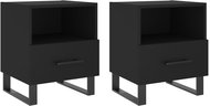 Shumee noční stolky 2 ks, černé 40 × 35 × 47,5 cm kompozitní dřevo, 827487 - Night Stand