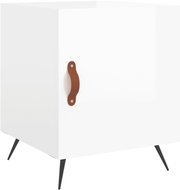 Shumee noční stolek bílý s vysokým leskem 40 × 40 × 50 cm kompozitní dřevo, 827504 - Night Stand