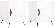 Shumee noční stolky 2 ks, lesklé bílé 40 × 40 × 50 cm kompozitní dřevo, 827505 - Night Stand