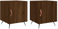 Shumee noční stolky 2 ks, hnědý dub 40 × 40 × 50 cm kompozitní dřevo, 827515 - Night Stand