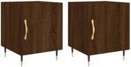 Shumee noční stolky 2 ks, hnědý dub 40 × 40 × 50 cm kompozitní dřevo - Night Stand