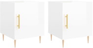 Shumee noční stolky 2 ks, lesklé bílé 40 × 40 × 50 cm kompozitní dřevo, 827537 - Night Stand