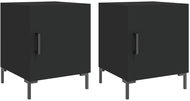 Shumee noční stolky 2 ks, černé 40 × 40 × 50 cm kompozitní dřevo, 827567 - Night Stand