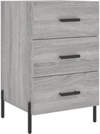 Shumee noční stolek šedý sonoma 40 × 40 × 66 cm kompozitní dřevo, 827674 - Night Stand