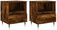Shumee bedside tables 2 pcs, smoked oak 40 × 35 × 50 cm composite wood, 830615 - Night Stand