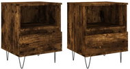 Shumee noční stolky 2 ks, kouřový dub 40 × 35 × 50 cm kompozitní dřevo, 830631 - Night Stand