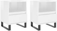 Shumee noční stolky 2 ks, lesklé bílé 40 × 35 × 50 cm kompozitní dřevo, 830641 - Night Stand