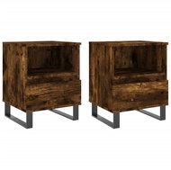 Shumee noční stolky 2 ks, kouřový dub 40 × 35 × 50 cm kompozitní dřevo, 830647 - Night Stand