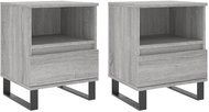 Shumee noční stolky 2 ks, šedé sonoma 40 × 35 × 50 cm kompozitní dřevo, 830649 - Night Stand