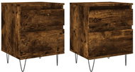 Shumee noční stolky 2 ks, kouřový dub 40 × 35 × 50 cm kompozitní dřevo, 830679 - Night Stand