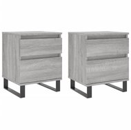 Shumee noční stolky 2 ks, šedé sonoma 40 × 35 × 50 cm kompozitní dřevo, 830697 - Night Stand