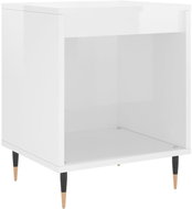 Shumee noční stolek bílý s vysokým leskem 40 × 35 × 50 cm kompozitní dřevo, 830704 - Night Stand