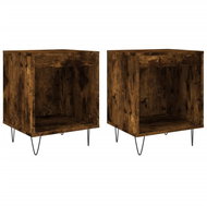 Shumee noční stolky 2 ks, kouřový dub 40 × 35 × 50 cm kompozitní dřevo, 830727 - Night Stand
