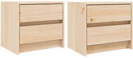 Shumee bedside tables 2 pcs, 40 × 31 × 35,5 cm, solid pine wood - Night Stand