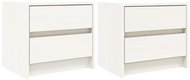 Shumee noční stolky 2 ks, bílé 40 × 31 × 35,5 cm, masivní borové dřevo - Night Stand