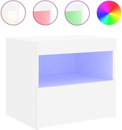 Shumee noční stolek s LED osvětlením bílý 50 × 40 × 45 cm - Night Stand