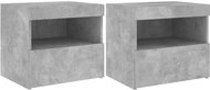 Shumee noční stolky s LED osvětlením 2 ks, betonově šedé 50 × 40 × 45 cm - Night Stand