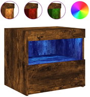 Shumee noční stolek s LED osvětlením kouřový dub 50 × 40 × 45 cm - Night Stand