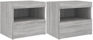 Shumee noční stolky s LED osvětlením 2 ks, šedé sonoma 50 × 40 × 45 cm - Night Stand